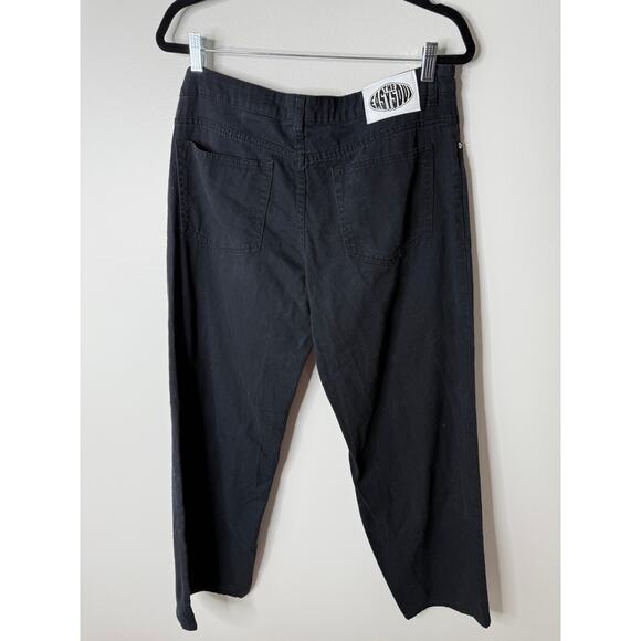 H&M Divided The Easy Soul 100% Cotton Mid-rise Black Wide Leg Baggy Jeans 10 - Picture 2 of 8